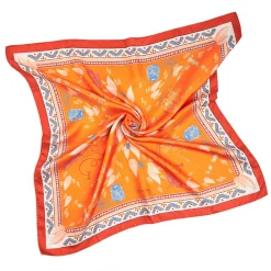 E.Marinella FOULARD|FOULARD ARANCIONE IN SETA E ORANGE FIBER Collezione orange fiber