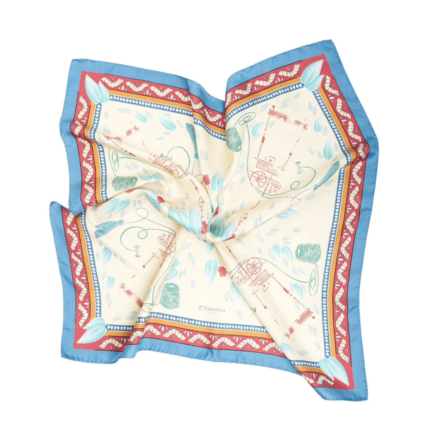 E.Marinella FOULARD|FOULARD BEIGE IN SETA E ORANGE FIBER Collezione orange fiber