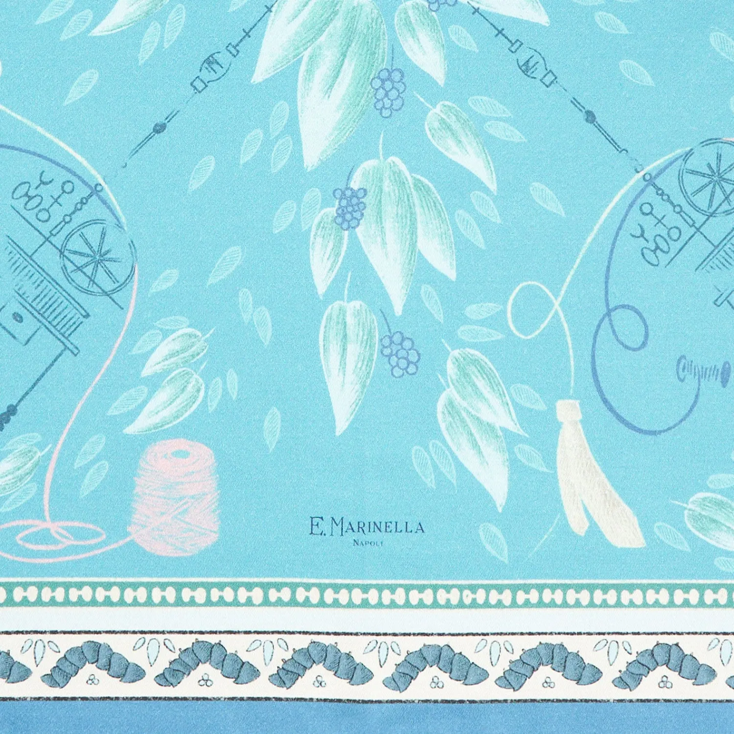 E.Marinella FOULARD|FOULARD BLU IN SETA E ORANGE FIBER Collezione orange fiber