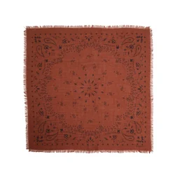E.Marinella Sciarpe Invernali|FOULARD IN LANA, CASHMERE E SETA 65 MARRONE Paisley