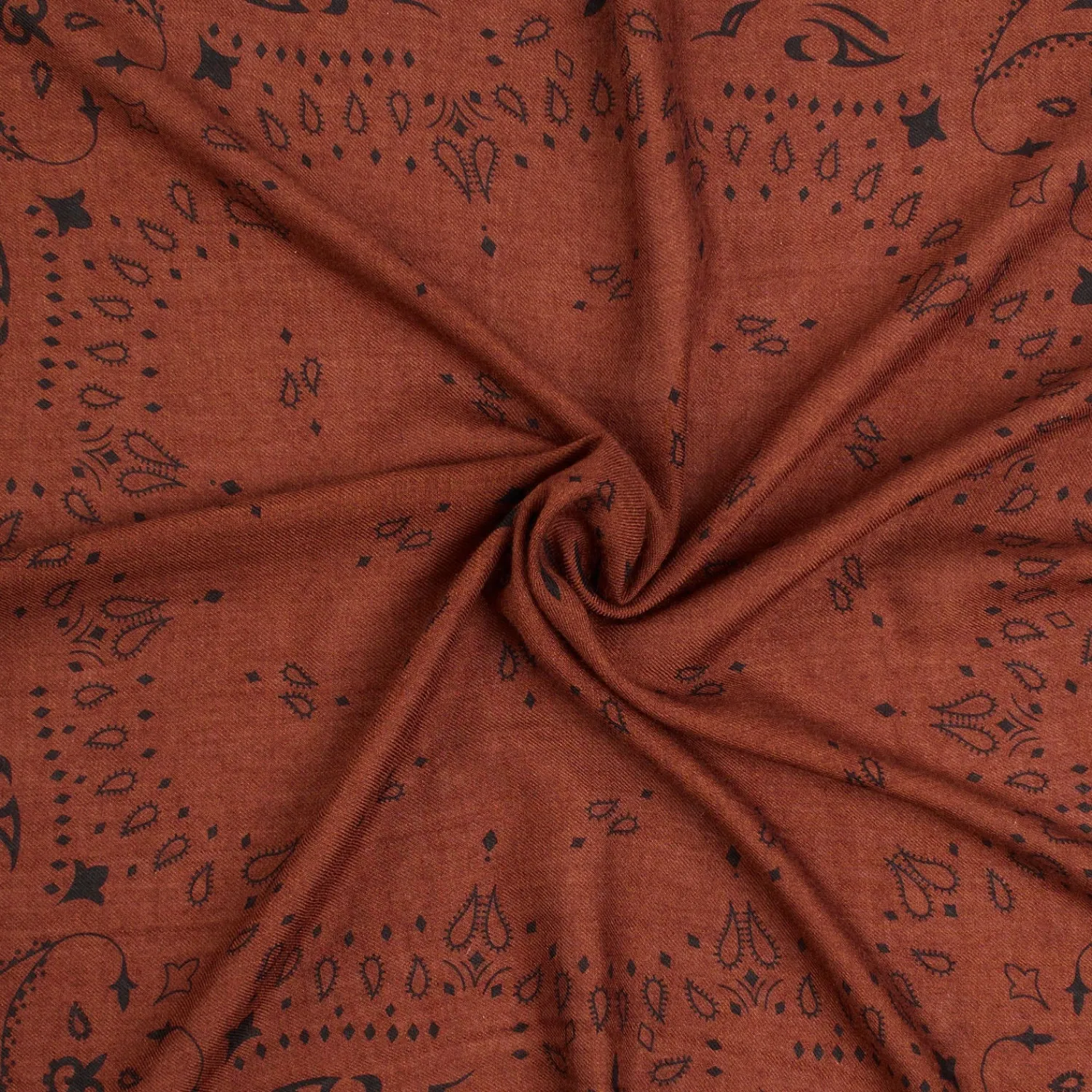E.Marinella Sciarpe Invernali|FOULARD IN LANA, CASHMERE E SETA 65 MARRONE Paisley