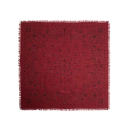 E.Marinella Sciarpe Invernali|FOULARD IN LANA, CASHMERE E SETA 65 BORDEAUX Paisley