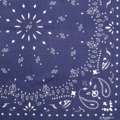 E.Marinella Sciarpe Invernali|FOULARD IN LANA, CASHMERE E SETA 65 BLU SCURO Paisley