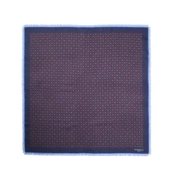 E.Marinella Sciarpe Invernali|FOULARD IN LANA, CASHMERE E SETA 65 BLU SCURO Archivio inspiration 1985
