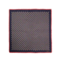 E.Marinella Sciarpe Invernali|FOULARD IN LANA, CASHMERE E SETA 65 BLU SCURO Archivio inspiration 1939