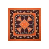 E.Marinella FOULARD|FOULARD IN SETA 90 ARANCIONE Elefanti portafortuna