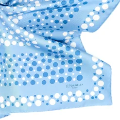 E.Marinella FOULARD|FOULARD IN SETA 65 AZZURRO Eleganza a pois