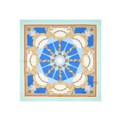 E.Marinella FOULARD|FOULARD IN SETA 90 AZZURRO Il chiostro di santa chiara