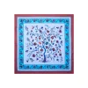 E.Marinella FOULARD|FOULARD IN SETA 90 AZZURRO L'albero della vita