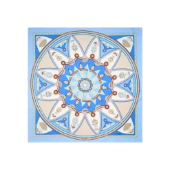 E.Marinella FOULARD|FOULARD IN SETA 90 AZZURRO Le mongolfiere