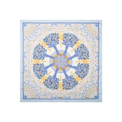 E.Marinella FOULARD|FOULARD IN SETA 90 AZZURRO Mosaico