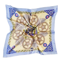 E.Marinella FOULARD|FOULARD IN SETA 90 AZZURRO Timeless morning