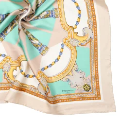 E.Marinella FOULARD|FOULARD IN SETA 90 BEIGE Il chiostro di santa chiara