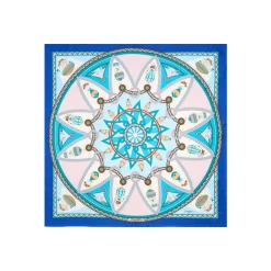E.Marinella FOULARD|FOULARD IN SETA 90 BLU Le mongolfiere