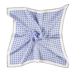 E.Marinella FOULARD|FOULARD IN SETA 90 BLU Small flower ispiration