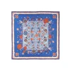 E.Marinella FOULARD|FOULARD IN SETA 90 BLU World of archivio flowers 1961