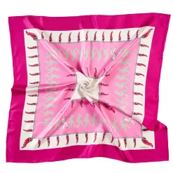 E.Marinella FOULARD|FOULARD IN SETA 90 FUCSIA Pulcinella portafortuna