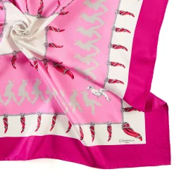 E.Marinella FOULARD|FOULARD IN SETA 90 FUCSIA Pulcinella portafortuna