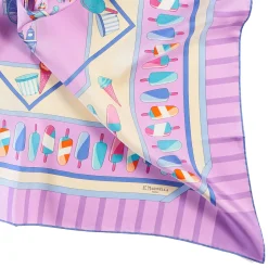 E.Marinella FOULARD|FOULARD IN SETA 90 LILLA La gelateria