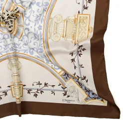 E.Marinella FOULARD|FOULARD IN SETA 90 MARRONE CHIARO Divinita’