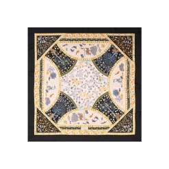 E.Marinella FOULARD|FOULARD IN SETA NERO Napoli terra mia