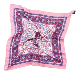 E.Marinella FOULARD|FOULARD IN SETA 90 ROSA Maiolica mediterranea