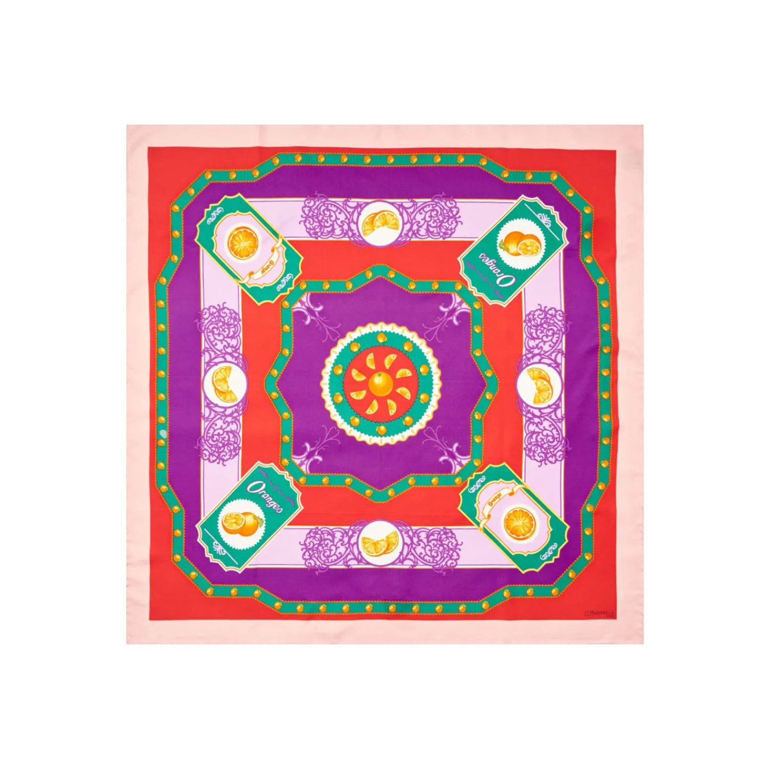 E.Marinella FOULARD|FOULARD IN SETA 90 ROSA Orange vibes