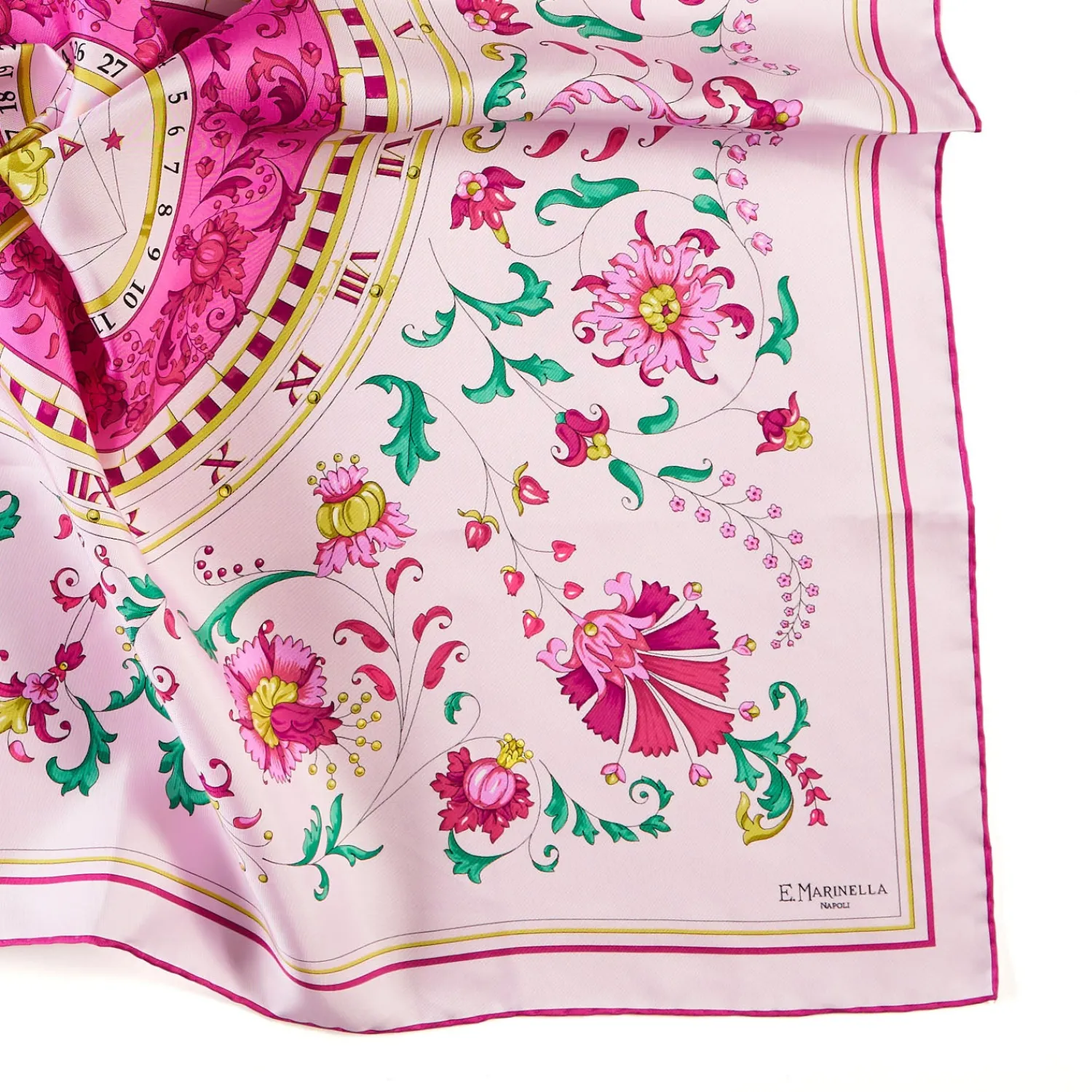 E.Marinella FOULARD|FOULARD IN SETA 90 ROSA Un'estate caprese