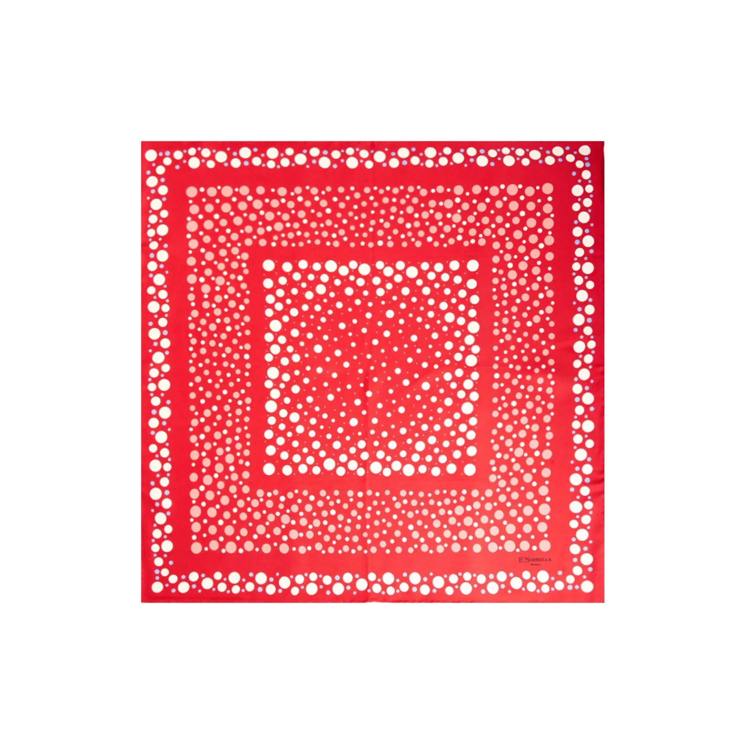 E.Marinella FOULARD|FOULARD IN SETA 65 ROSSO Eleganza a pois
