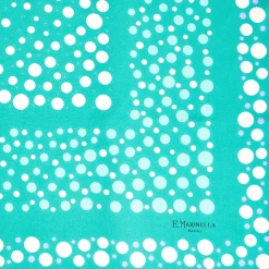 E.Marinella FOULARD|FOULARD IN SETA 65 VERDE CHIARO Eleganza a pois