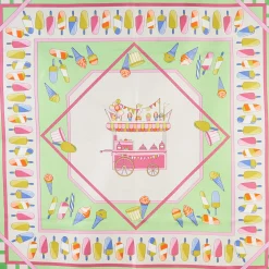 E.Marinella FOULARD|FOULARD IN SETA 90 VERDE CHIARO La gelateria