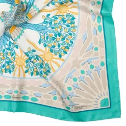 E.Marinella FOULARD|FOULARD IN SETA 90 VERDE Mosaico
