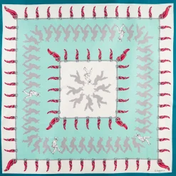 E.Marinella FOULARD|FOULARD IN SETA 90 VERDE Pulcinella portafortuna