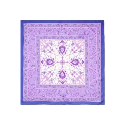 E.Marinella FOULARD|FOULARD IN SETA 90 VIOLA Motivo damascato