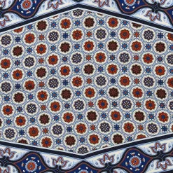 E.Marinella Foulard|FOULARD ROMBO IN SETA AZZURRO Microfantasia fiore