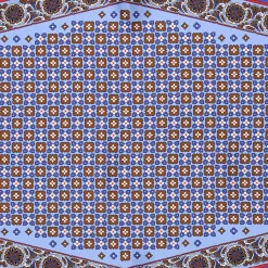 E.Marinella Foulard|FOULARD ROMBO IN SETA AZZURRO POLVERE Microfantasia fiore