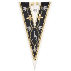 E.Marinella FOULARD|FOULARD ROMBO IN SETA BIANCO Collezione lucky charm