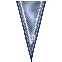 E.Marinella Foulard|FOULARD ROMBO IN SETA BIANCO Microfantasia fiore