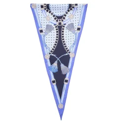 E.Marinella FOULARD|FOULARD ROMBO IN SETA BLU Collezione lucky charm