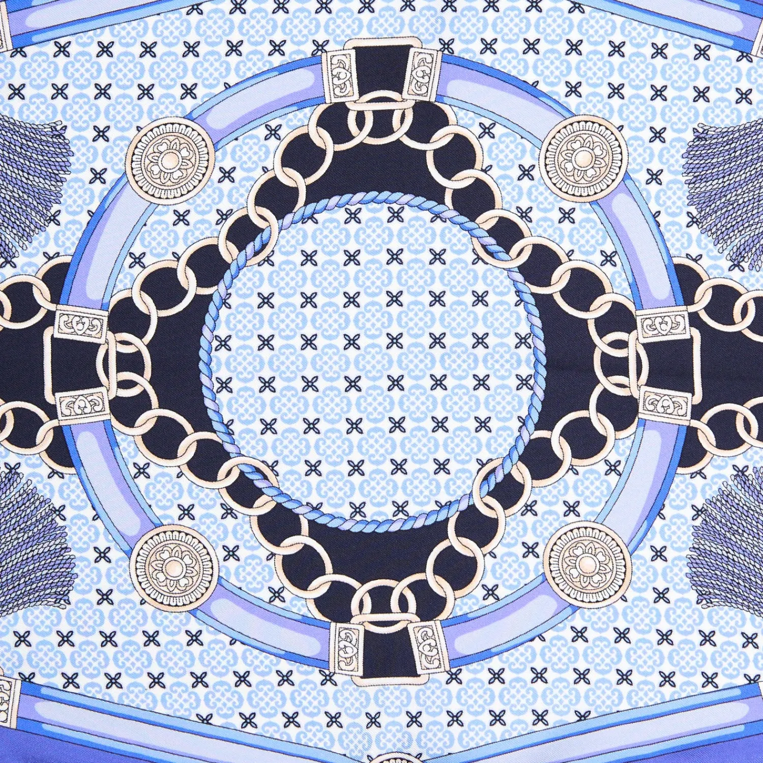 E.Marinella FOULARD|FOULARD ROMBO IN SETA BLU Collezione lucky charm