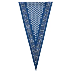 E.Marinella Foulard|FOULARD ROMBO IN SETA BLUETTE Microfantasia fiore