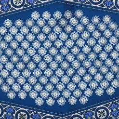 E.Marinella Foulard|FOULARD ROMBO IN SETA BLUETTE Microfantasia fiore