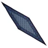 E.Marinella Foulard|FOULARD ROMBO IN SETA BLU SCURO Microfantasia fiore