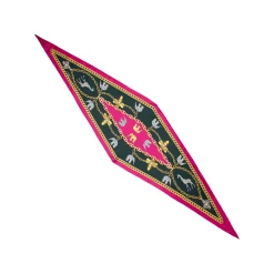 E.Marinella FOULARD|FOULARD ROMBO IN SETA FUCSIA Collezione lucky charm