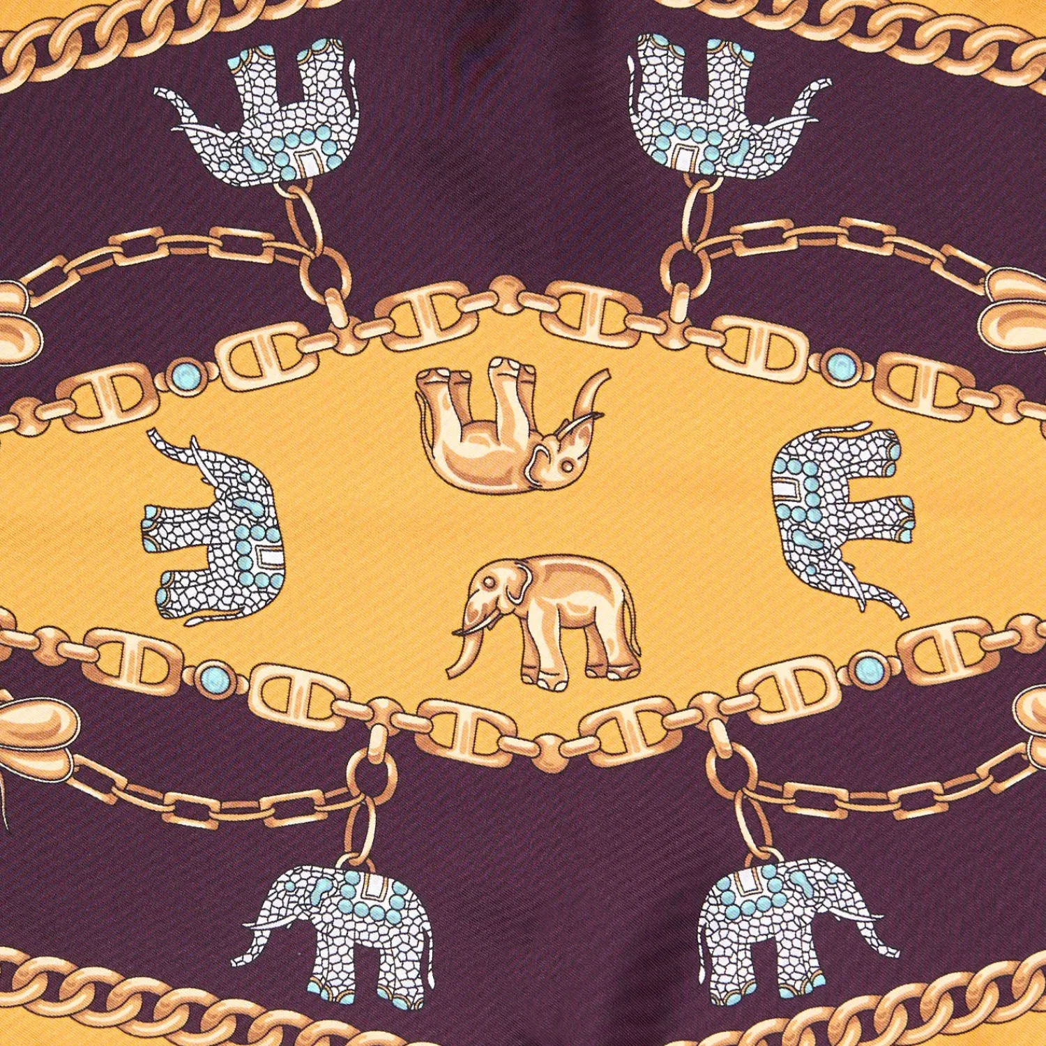 E.Marinella FOULARD|FOULARD ROMBO IN SETA GIALLO Collezione lucky charm