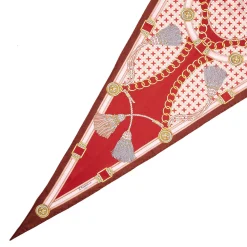 E.Marinella FOULARD|FOULARD ROMBO IN SETA ROSSO Collezione lucky charm
