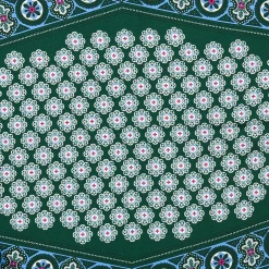 E.Marinella Foulard|FOULARD ROMBO IN SETA VERDE SCURO Microfantasia fiore