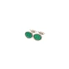 E.Marinella Gemelli|GEMELLI DA POLSO IN ARGENTO VERDE Con microfantasia fiore