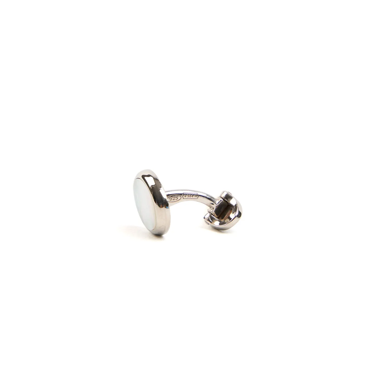 E.Marinella Accessori Per Lo Sposo|Gemelli|GEMELLI DA POLSO OVALE CON MADREPERLA In argento