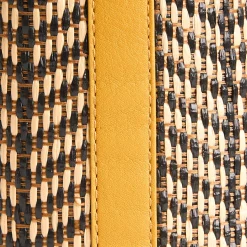 E.Marinella Mini Bag|MINI SECCHIELLO GIALLO In rafia e pelle